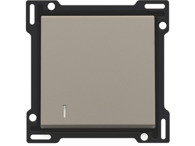 Afwerkingsset met lens voor enkelvoudige schakelaar of drukknop, bronze