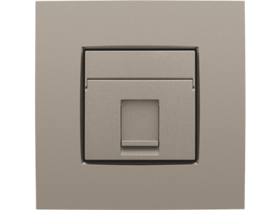 Centraalplaat data 1x RJ, bronze