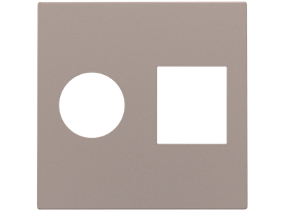 Afwerkingsset voor enkelvoudige coaxaansluiting en netwerkaansluiting RJ45, bronze