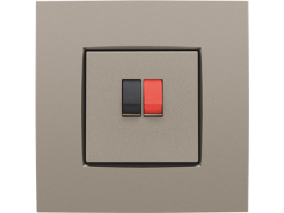 Afwerkingsset voor enkelvoudige luidsprekeraansluiting, bronze