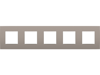 Vijfvoudige afdekplaat met 71 mm centerafstand Niko Intense bronze