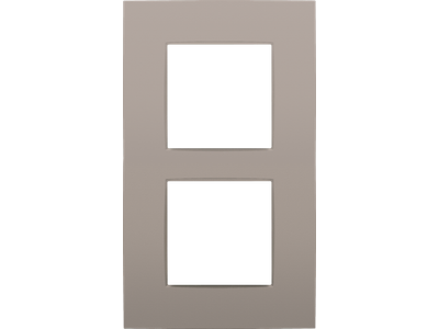 Tweevoudige afdekplaat met 60 mm verticale centerafstand Niko Intense bronze