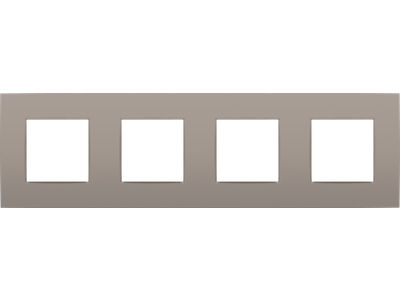 Viervoudige afdekplaat met 71 mm centerafstand Niko Intense bronze