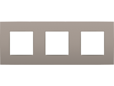 Drievoudige afdekplaat met 71 mm centerafstand Niko Intense bronze