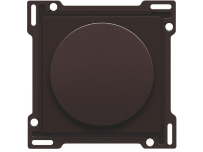 Afwerkingsset voor draaiknopdimmer of snelheidsregelaar, incl. draaiknop, dark brown