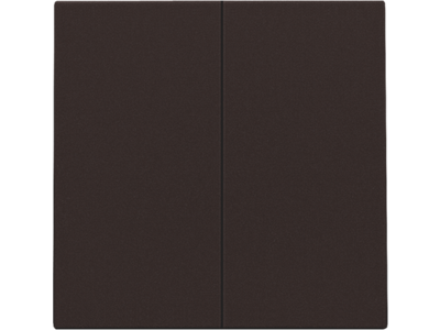 Afwerkingsset voor dubbele elektronische schakelaar of drukknop, dark brown