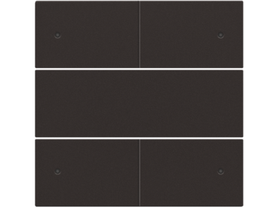 Afwerkingsset voor 4-voudige potentiaalvrije drukknop 24 V met leds, dark brown