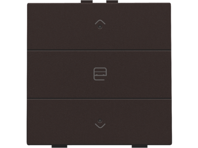 Enkelvoudige motorsturingsbediening met led voor Niko Home Control, dark brown