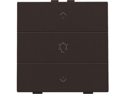 Enkelvoudige dimbediening voor Niko Home Control met leds, dark brown