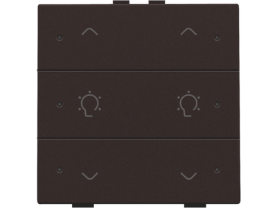 Dubbele dimbediening met led voor Niko Home Control, dark brown