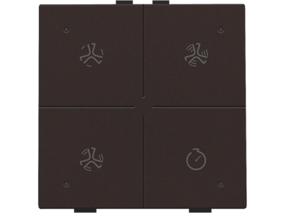 Ventilatiebediening met led voor Niko Home Control, dark brown
