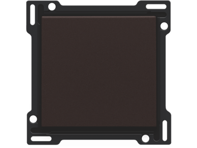 Afwerkingsset voor enkelvoudige schakelaar of drukknop, dark brown