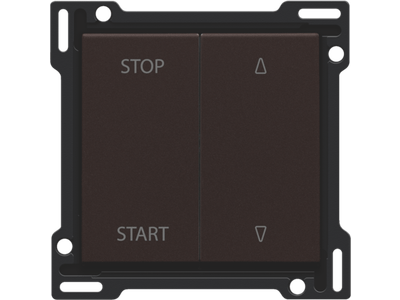 Afwerkingsset voor elektrisch gescheiden rolluikschakelaar, dark brown