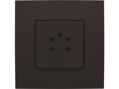 Afwerkingsset voor 5-polige telefooncontactdoos, dark brown