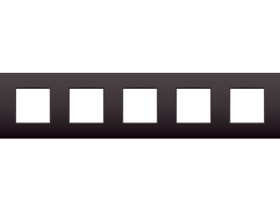 Vijfvoudige afdekplaat met 71 mm centerafstand Niko Intense dark brown