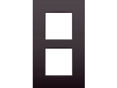 Tweevoudige afdekplaat met 60 mm verticale centerafstand Niko Intense dark brown