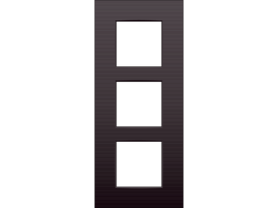 Drievoudige afdekplaat met 60 mm verticale centerafstand Niko Intense dark brown