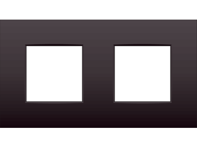 Tweevoudige afdekplaat met 71 mm centerafstand Niko Intense dark brown