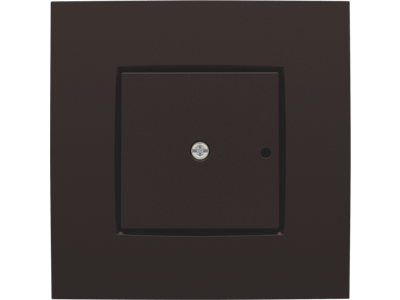 Afwerkingsset voor 1-kanaals inbouw RF-ontvanger met enkelpolig (potentiaalvrij) schakelcontact of inbouw RF-ontvanger met rolluikfunctie, dark brown