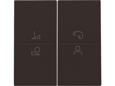 Afwerkingsset voor ledbediening met draadloze schakelaar, dark brown