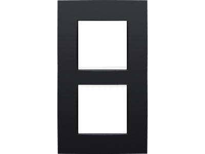 Tweevoudige afdekplaat met 60 mm verticale centerafstand Niko Intense matt black