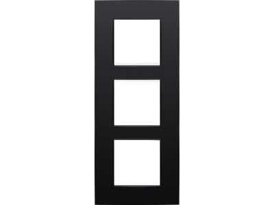 Drievoudige afdekplaat met 60 mm verticale centerafstand Niko Intense matt black
