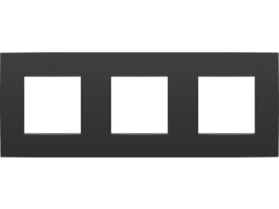 Drievoudige afdekplaat met 71 mm centerafstand Niko Intense matt black