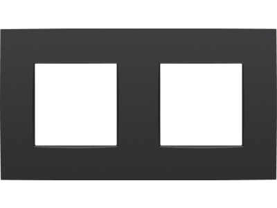 Tweevoudige afdekplaat met 71 mm centerafstand Niko Intense matt black