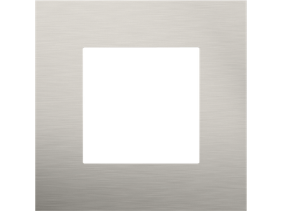 Enkelvoudige afdekplaat Niko Pure stainless steel on anthracite