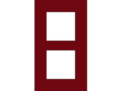 Tweevoudige afdekplaat met 60 mm verticale centerafstand Niko Pure natural red