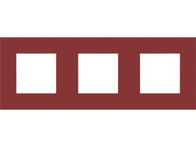 Drievoudige afdekplaat met 71 mm centerafstand Niko Pure natural red