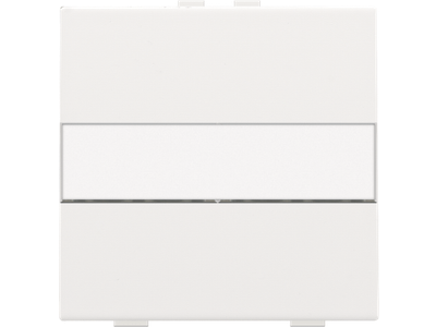 Enkelvoudige toets met tekstveld voor draadloze schakelaar of drukknop met 2 bedieningsknoppen, white coated