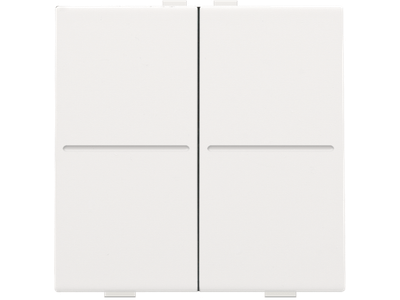 Tweevoudige toets voor draadloze schakelaar of drukknop met 4 bedieningsknoppen, white coated