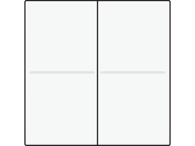 Tweevoudige toets, draadloos, voor draadloze dimschakelaar (Hue®, Bluetooth®, EnOcean®, KNX®), white coated