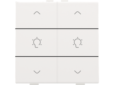 Dubbele dimbediening voor Niko Home Control, white coated