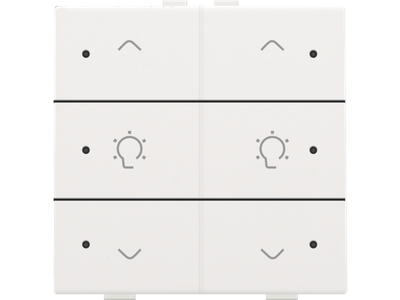 Dubbele dimbediening met led voor Niko Home Control, white coated