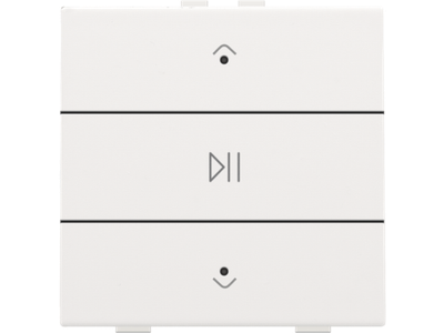 Enkelvoudige audiobediening met leds voor Niko Home Control, white coated