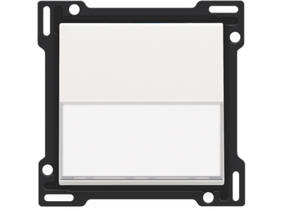 Afwerkingsset met tekstveld voor enkelvoudige schakelaar of drukknop, white coated