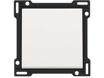 Afwerkingsset voor enkelvoudige schakelaar of drukknop, white coated