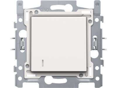 Hotelkaartschakelaar, sokkel, schroefklemmen en afwerkingsset white coated