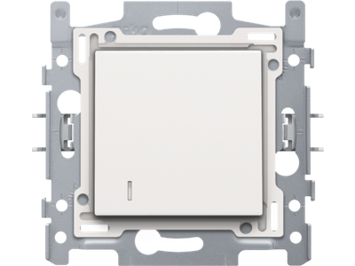 Hotelkaartschakelaar, sokkel, insteekklemmen en afwerkingsset, white coated