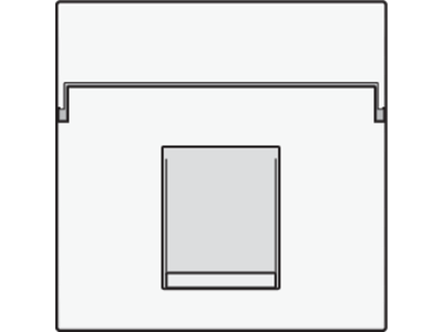 Centraalplaat data 1x RJ, white coated
