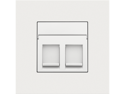 Centraalplaat data 2x RJ, white coated