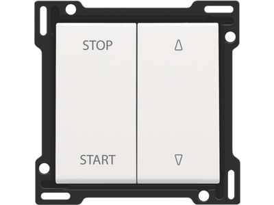 Afwerkingsset voor elektrisch gescheiden rolluikschakelaar, white coated