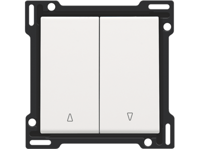 Afwerkingsset voor tweevoudige rolluikdrukknop, white coated