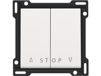 Afwerkingsset voor tweevoudige rolluikdrukknop voor elektronische sturingen, white coated