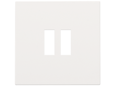 Afwerkingsset voor dubbele USB-A-lader, white coated