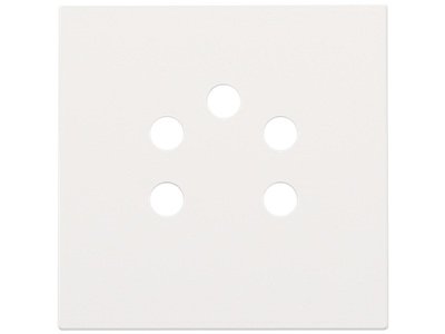 Afwerkingsset voor 5-polige telefooncontactdoos, white coated