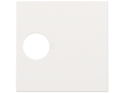 Afwerkingsset voor enkelvoudige coaxaansluiting voor tv, white coated