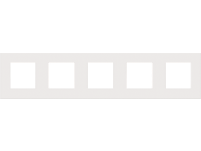 Vijfvoudige afdekplaat met 71 mm centerafstand Niko Pure white steel